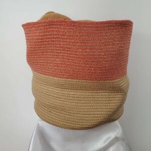 Woven Storage Basket for Blankets and Pillows - Decorative Natural Rope Laundry